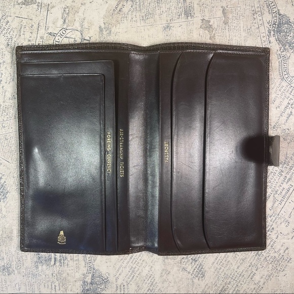 Mark Cross Paris Rare - Antique Lizard Leather Travel Wallet - Collectors item - Picture 7 of 15